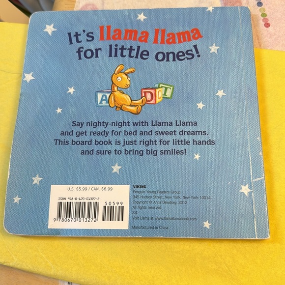 COPY - ⛱️2/$5⛱️Llama Llama Nighty-Night board book , wave wear as shown, cl… - Picture 8 of 8